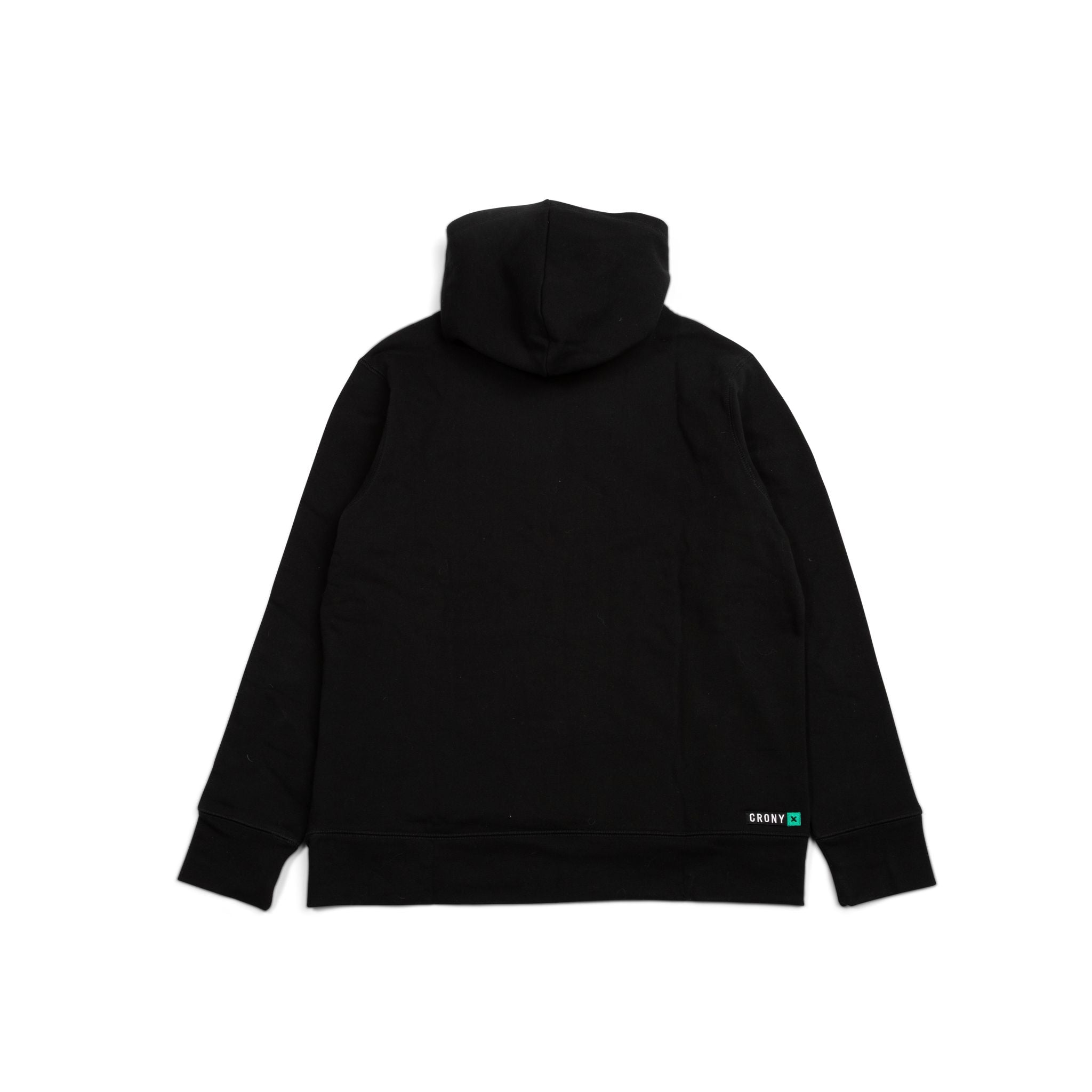 Organic Logo Hoodie - Black and Teal